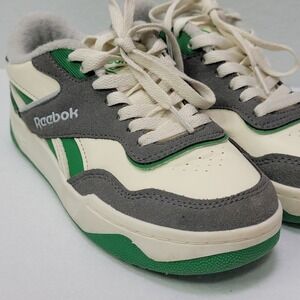 Reebok BB 4000 II Kids Sneakers White Gray Green Retro Basketball Shoes Youth 2K